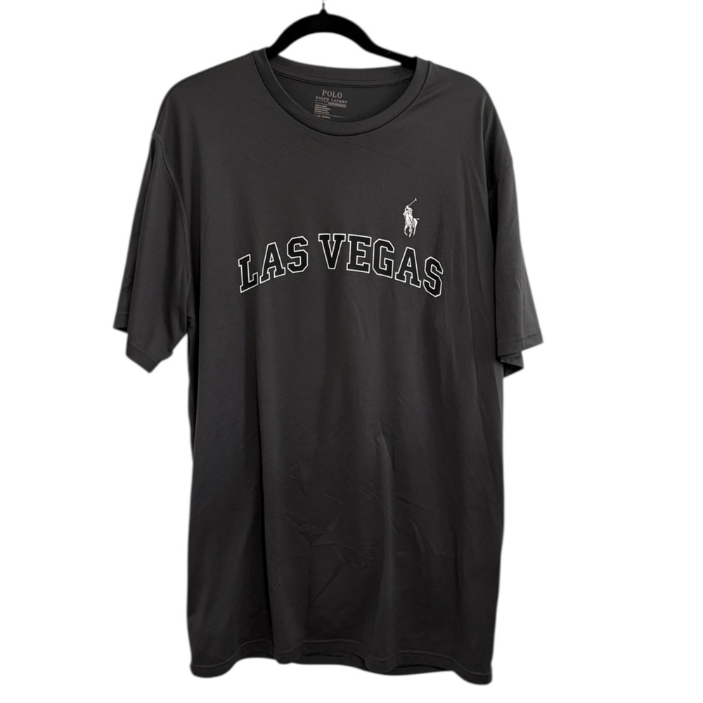 Polo Ralph Lauren Performance T Shirt Large Tall Gray Las Vegas Pony Logo - Picture 3 of 10